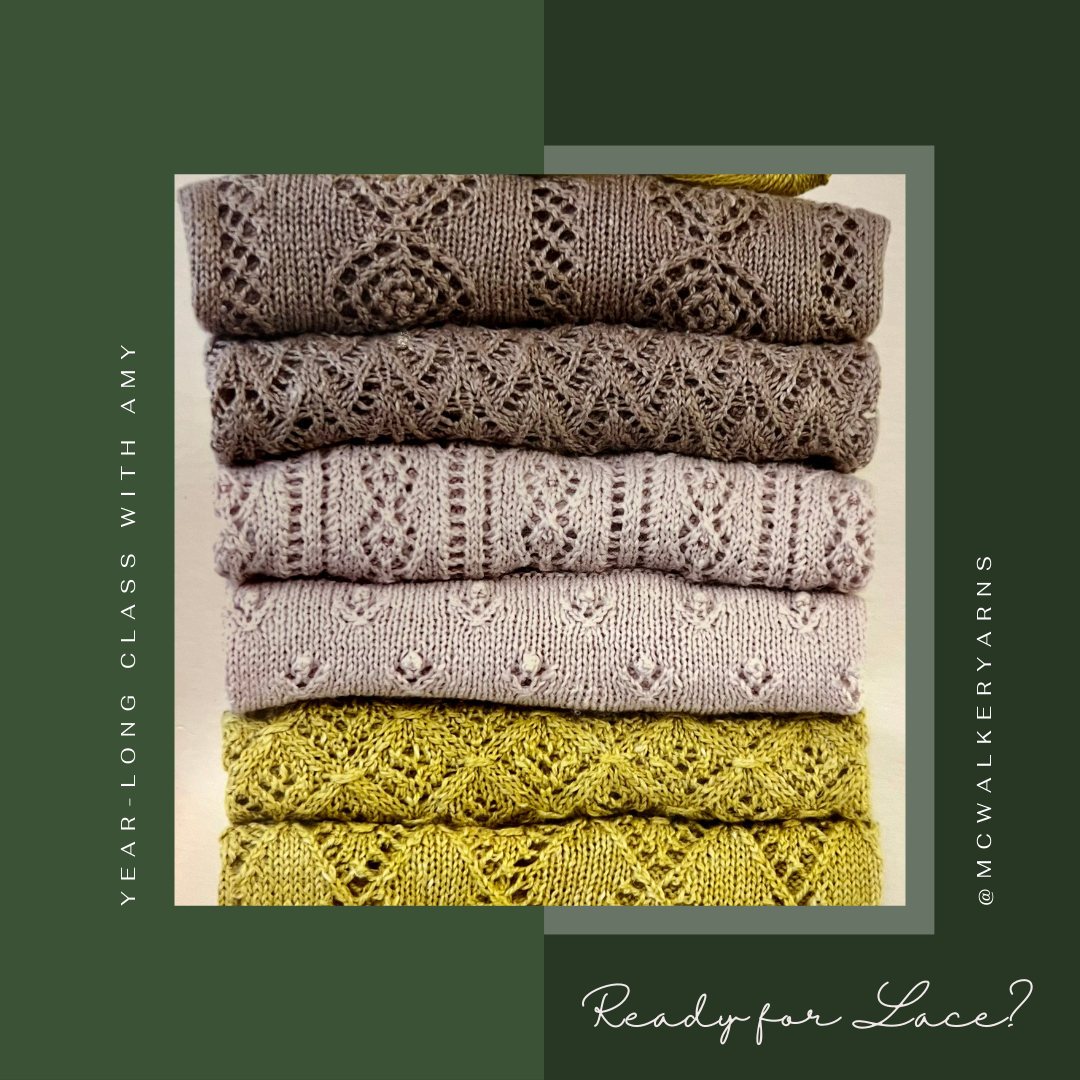 Ready for Lace? Year-long Building Blocks Class (Michelle Hunter) with Amy, Tuesdays 9/17/24 - 8/19/25