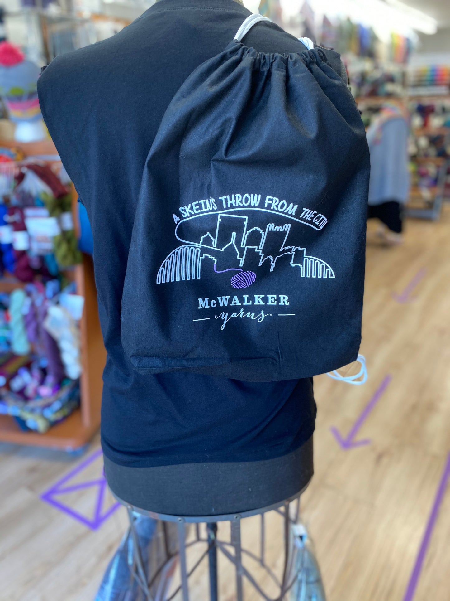 Drawstring Project Bag - McWalker Yarns A Skein's Throw