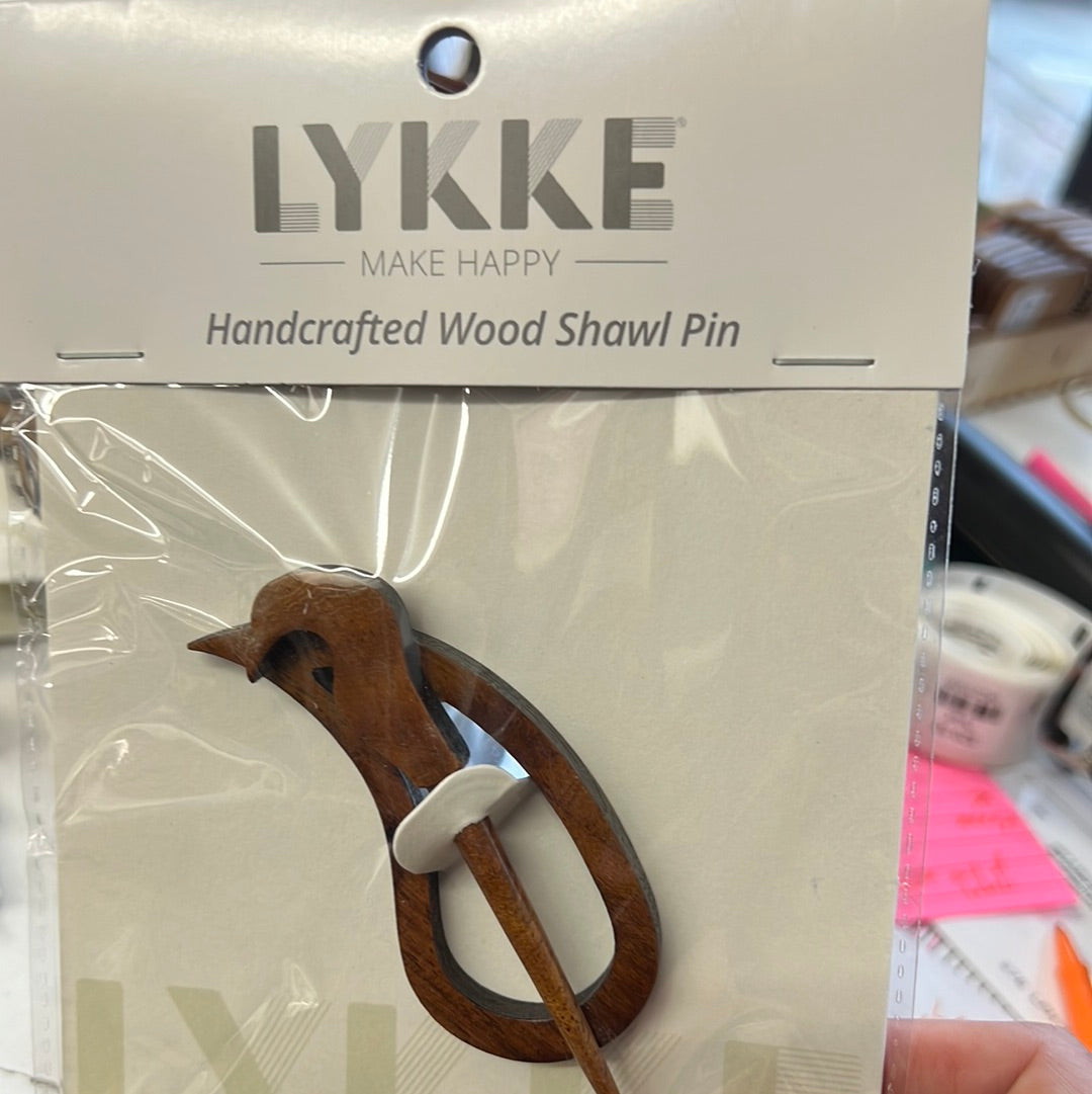 Lykke Handcrafted Wooden Shawl Pin
