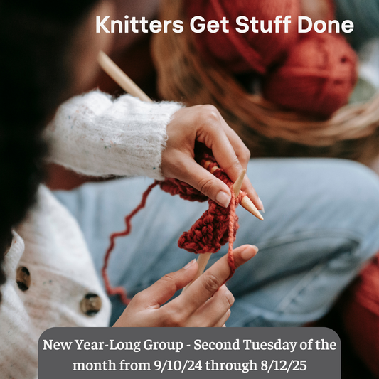 Knitters Get Stuff Done! Second Tuesday of the month 9/10/24 - 8/12/25 @ 5:15 pm