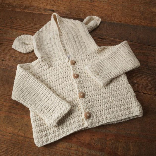 Appalachian Baby Crochet Lamb's Ear Cardigan Kit