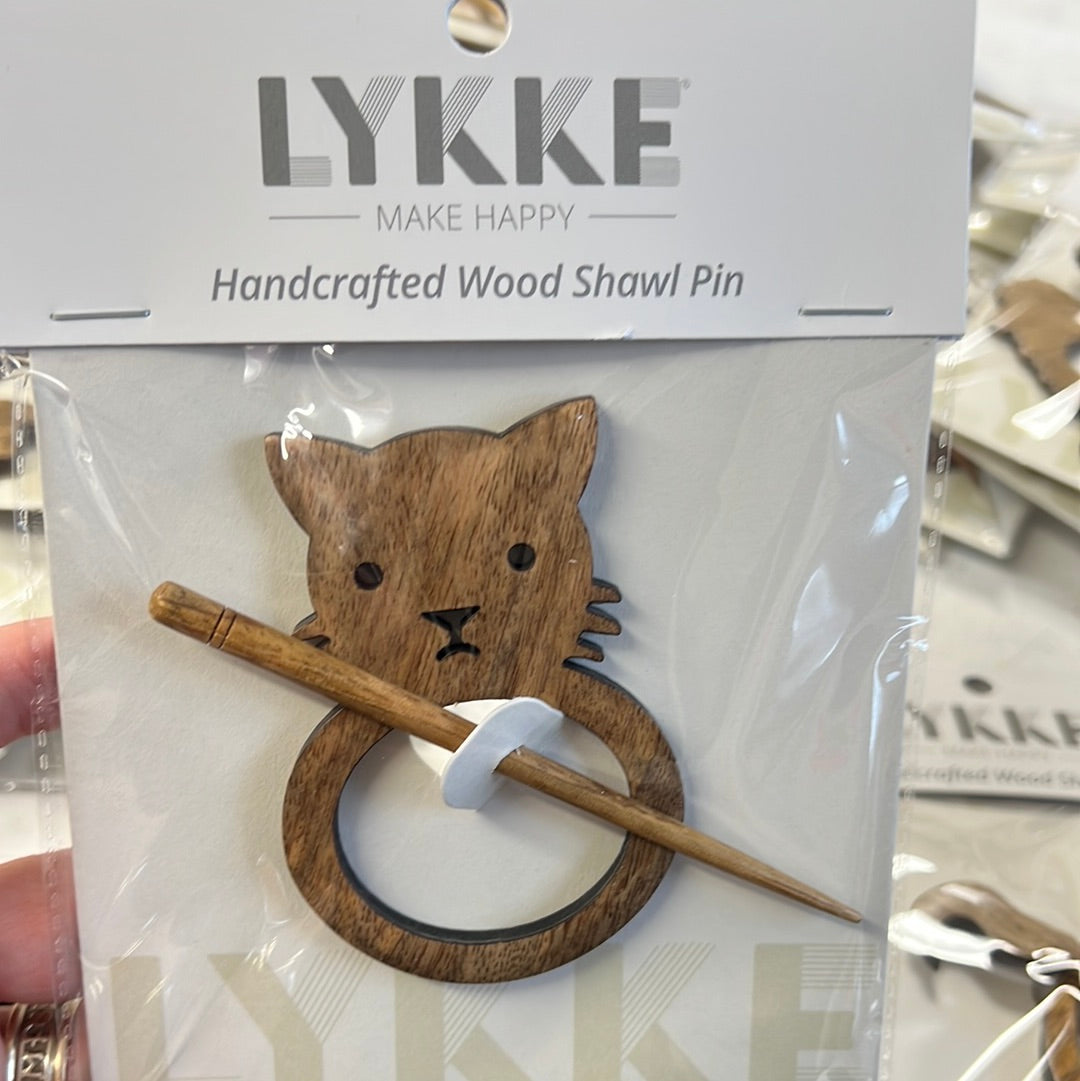 Lykke Handcrafted Wooden Shawl Pin