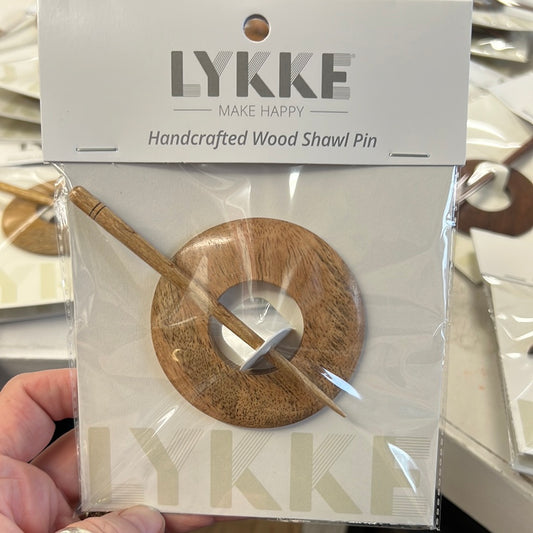 Lykke Handcrafted Wooden Shawl Pin